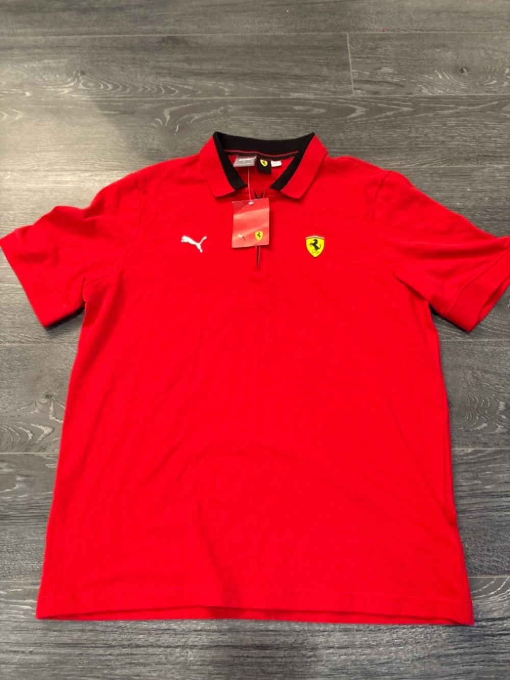 Puma Ferrari Polo Shirt Men’s Large Red Scuderia Ferrari Motorsport
